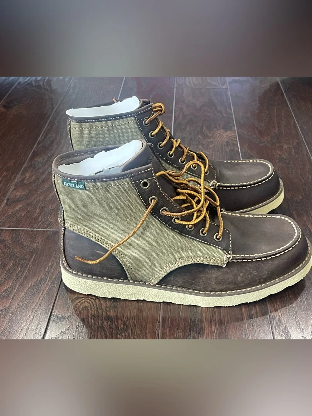 Eastland Shoe Men Lumber up Boot - Brown/Olive Size 11D NEW